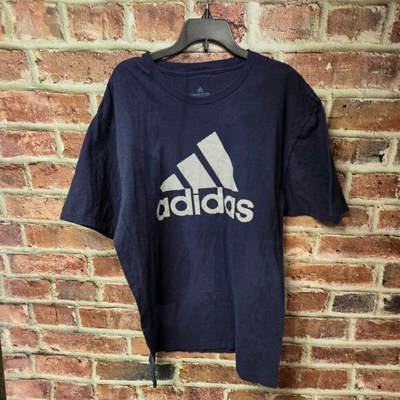 Adidas Navy Go-To Tee XL Crew Neck Relaxed Fit Casual Cotton T-Shirt Men’s - Picture 1 of 6